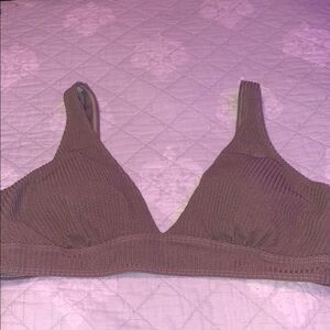 SHEIN Brown Bikini Seamless Swimwear